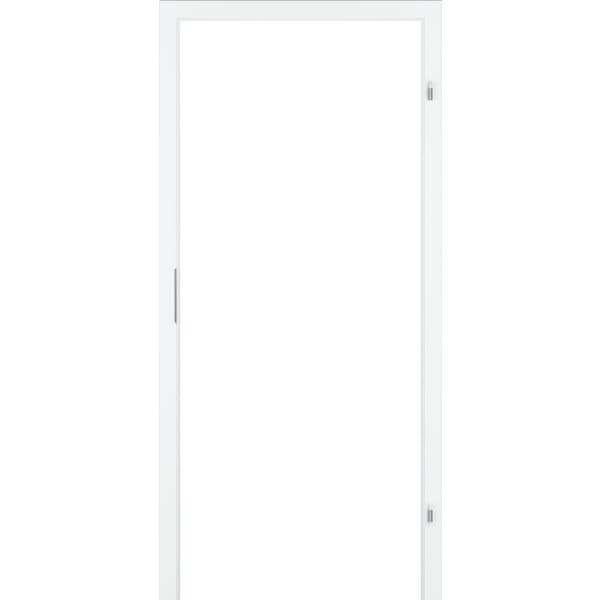 PRÜM Umfassungszarge FU-RF Weißlack (ähnl. RAL 9010) Rundkante 610 × 1985 mm, Wandstärke 80 mm, DIN rechts