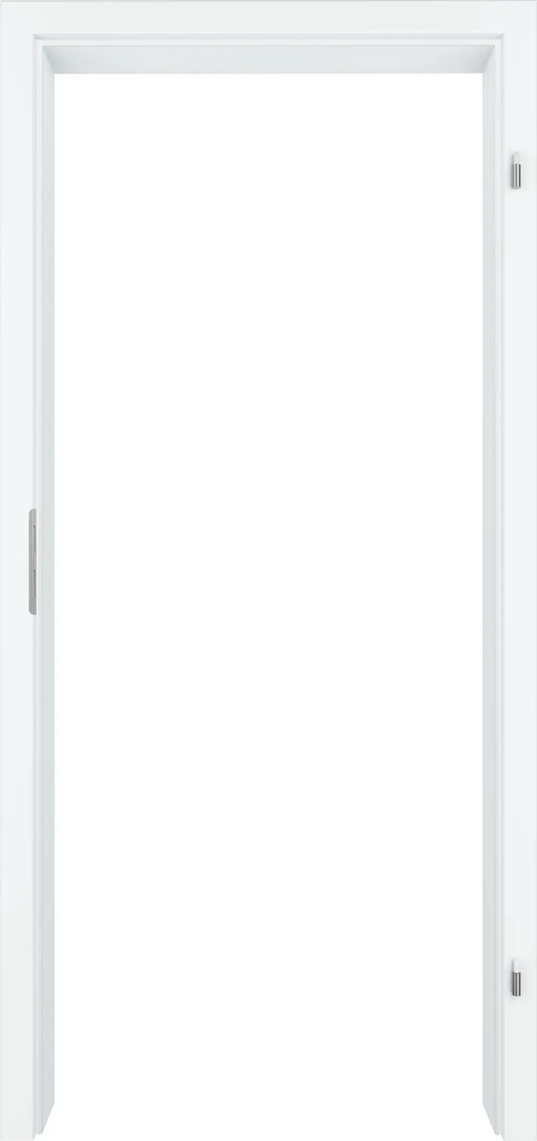 PRÜM Türzarge FU-RF Weißlack, Rundkante, 735 x 1985 mm, Wandstärke 245 mm, DIN links