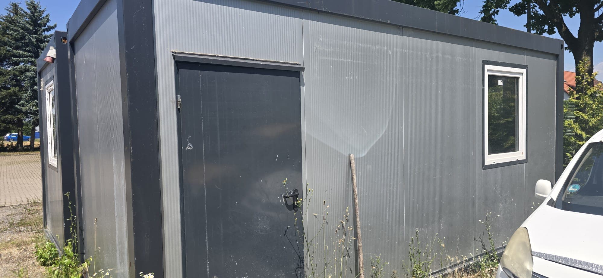 Bürocontainer 20 ft, 1 Fenster, Elektrik + renoviert