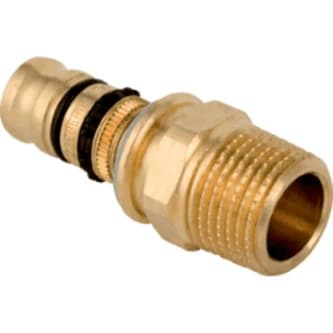 Geberit Mepla Übergang mit Außengewinde 16 mm x 3/4" AG, Rotguss