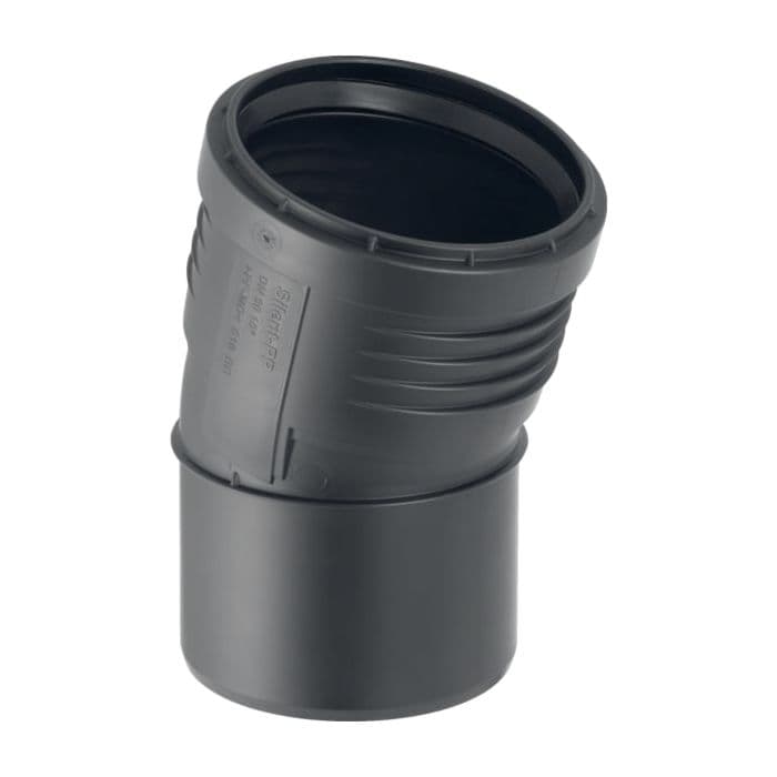 Geberit Silent-PP Bogen DN 75 15° mit Steckmuffe (Art. 390.320.14.1)