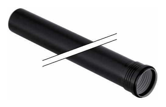 Geberit Silent-PP Rohr DN 110 mit 1 Muffe, Länge 2000 mm (Art. 390506141)